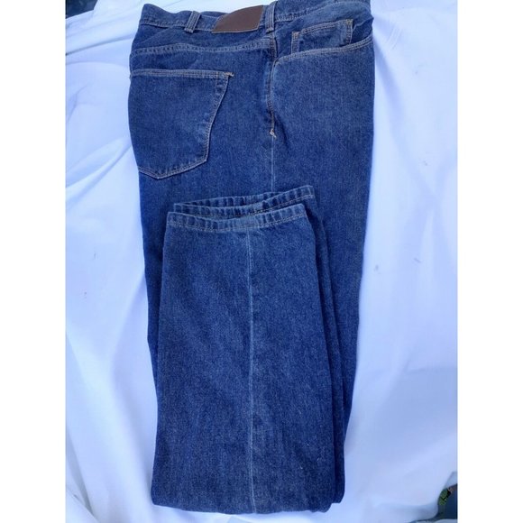 Perry Ellis Men's Size 40x32 Blue Denim Jeans Dark Wash Straight Leg - Picture 1 of 11